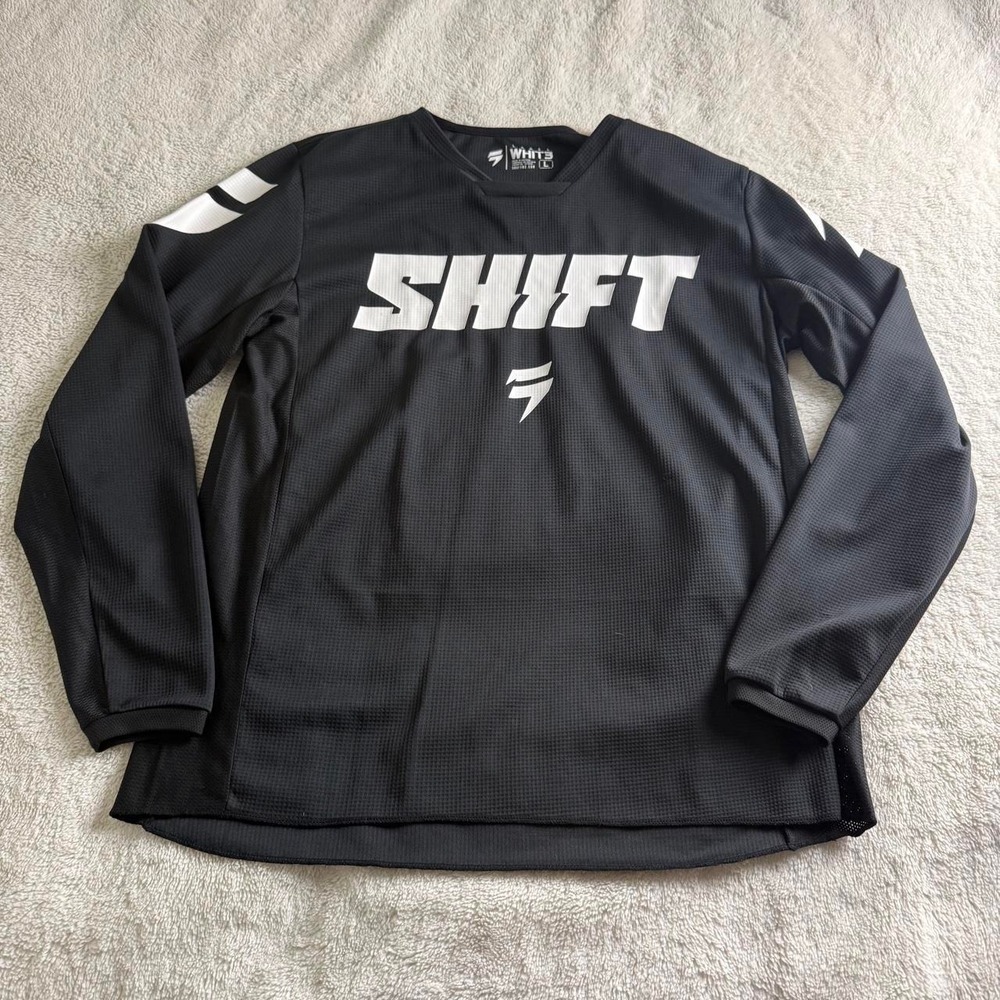 Shift Whit3 Motocross Jersey Black Size L